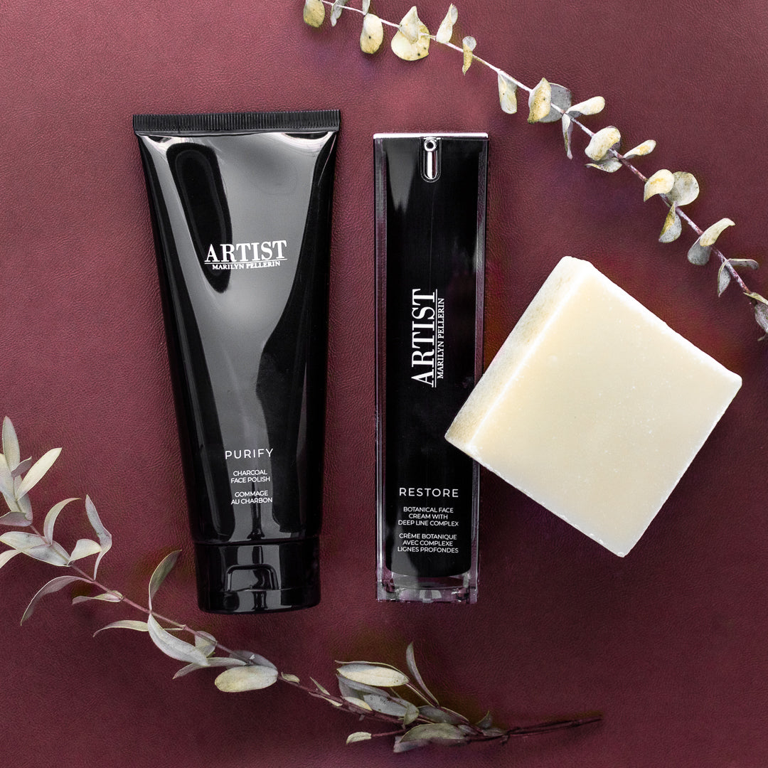 Image des trois produits de l'ensemble rituel homme ARTIST