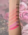 Échantillonnage de couleurs des fards joues en poudre Rose froid ARTIST