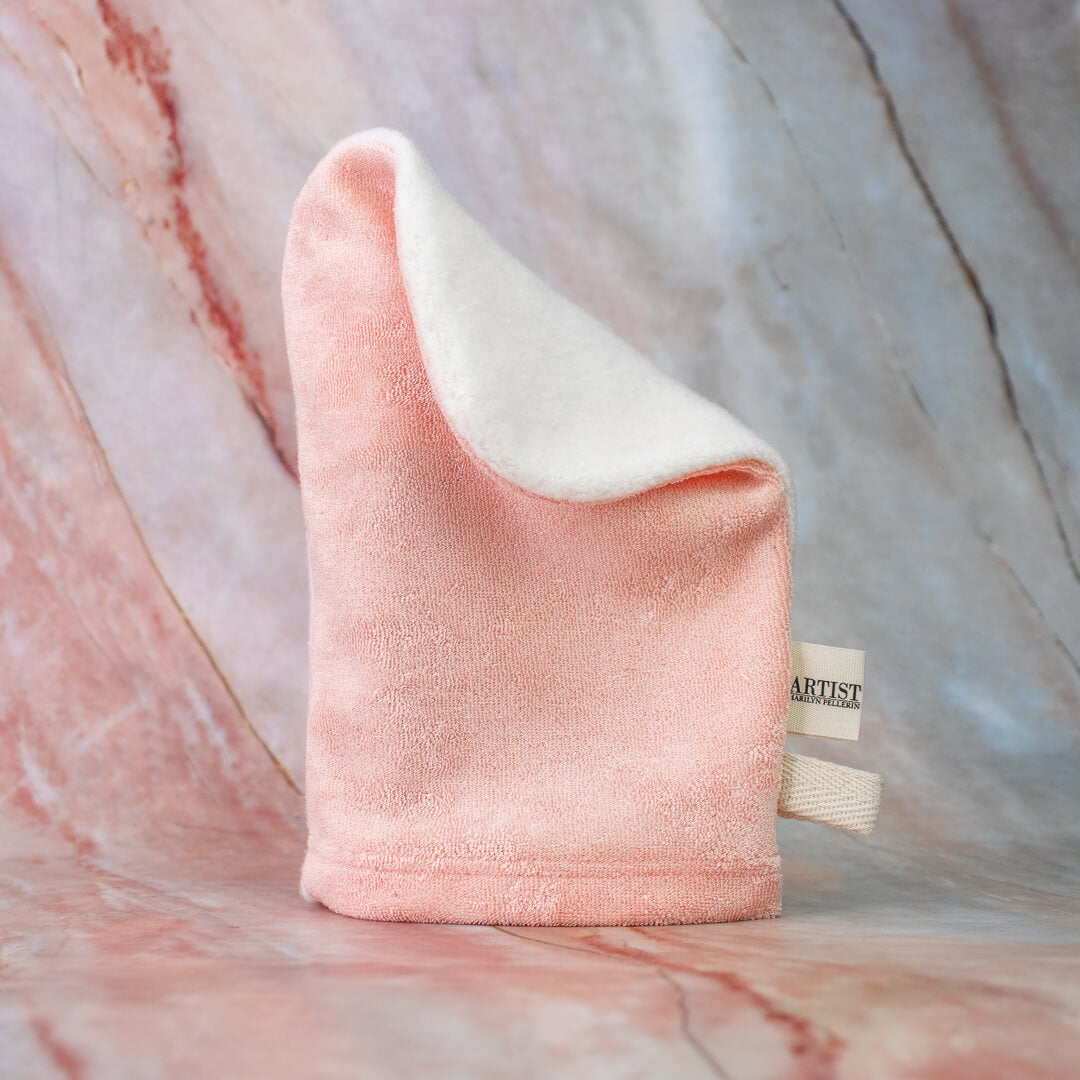 Gant De Toilette Enfant Mabel - Doux Et Absorbant En Coton 100% - 21x15 Cm Rose