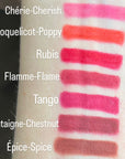 Image des échantillons de couleur des Crayon à lèvres aiguisable ARTIST