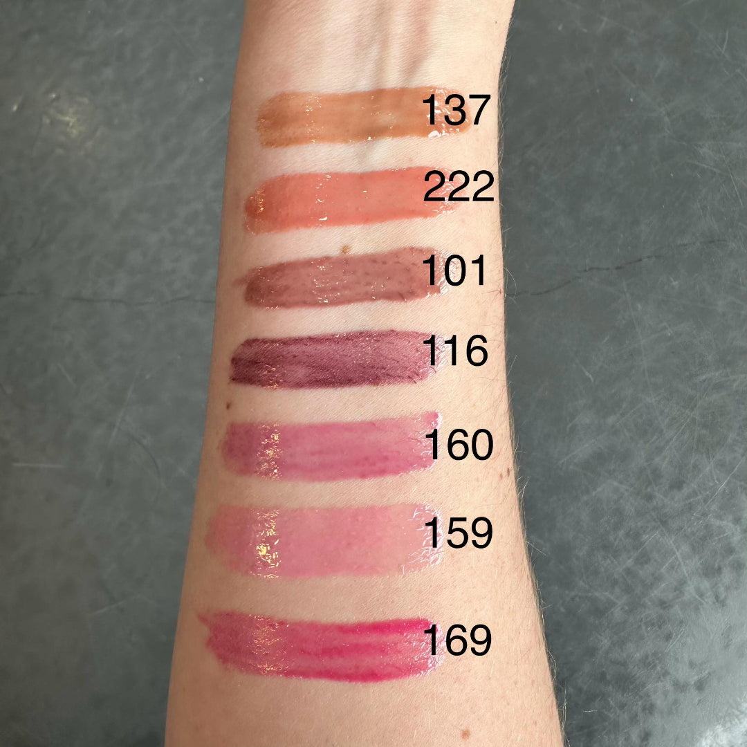 Image des échantillons de couleurs des brillants à lèvres gloss ARTIST