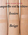 image des échantillons de coleur de la teinte solaire sur 3 bras