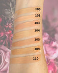 échantillon des couleurs de cc satin 100 à 110