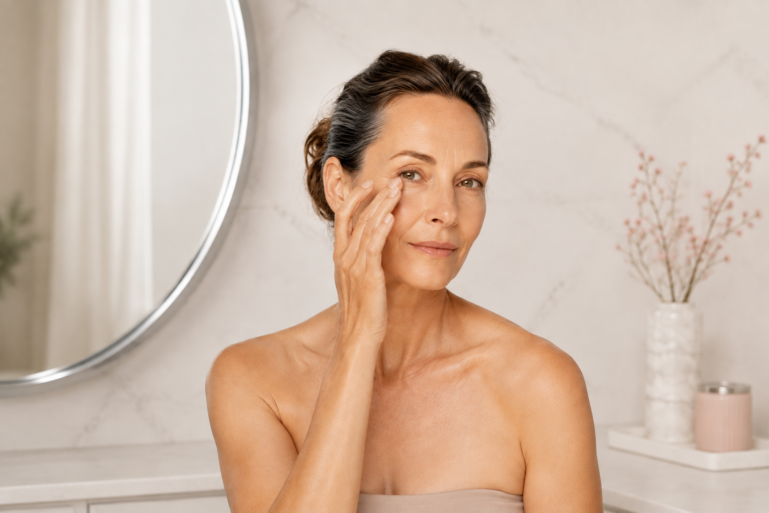 Préparez délicatement le contour des yeux