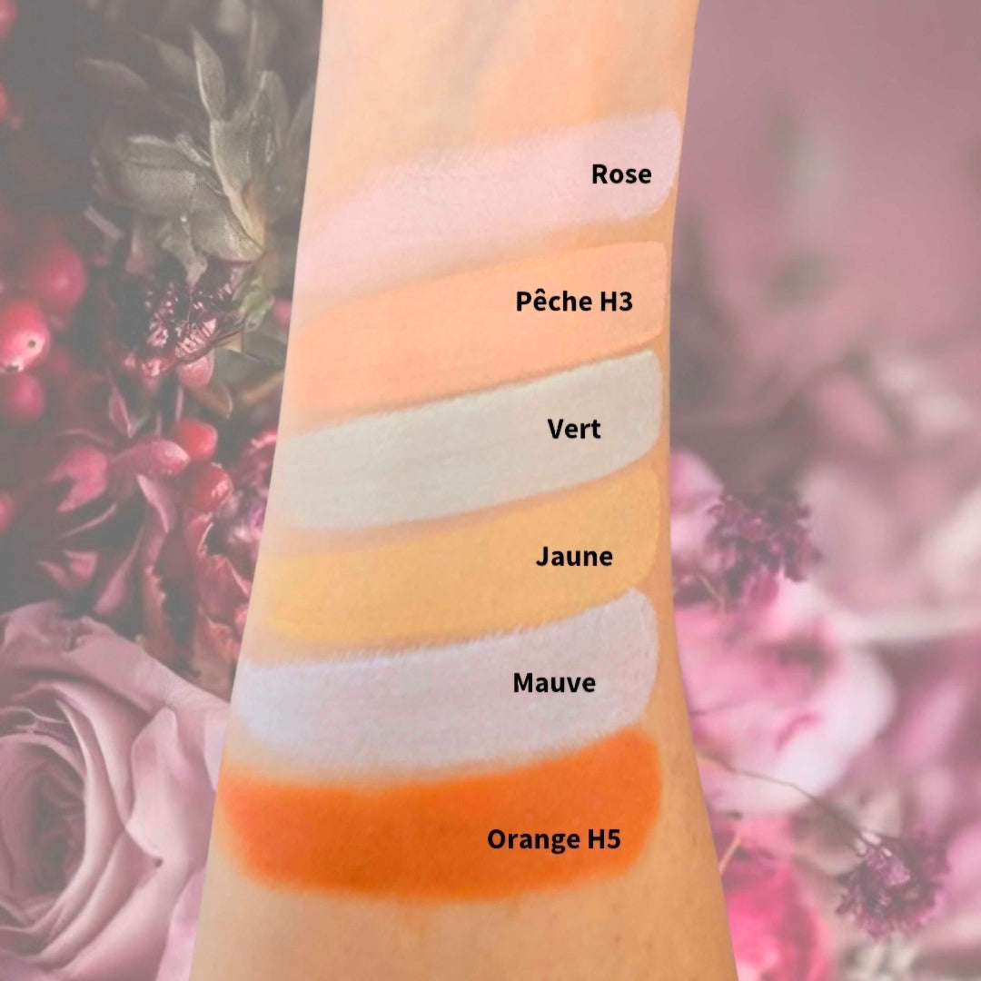échantillon des couleurs sur un bras