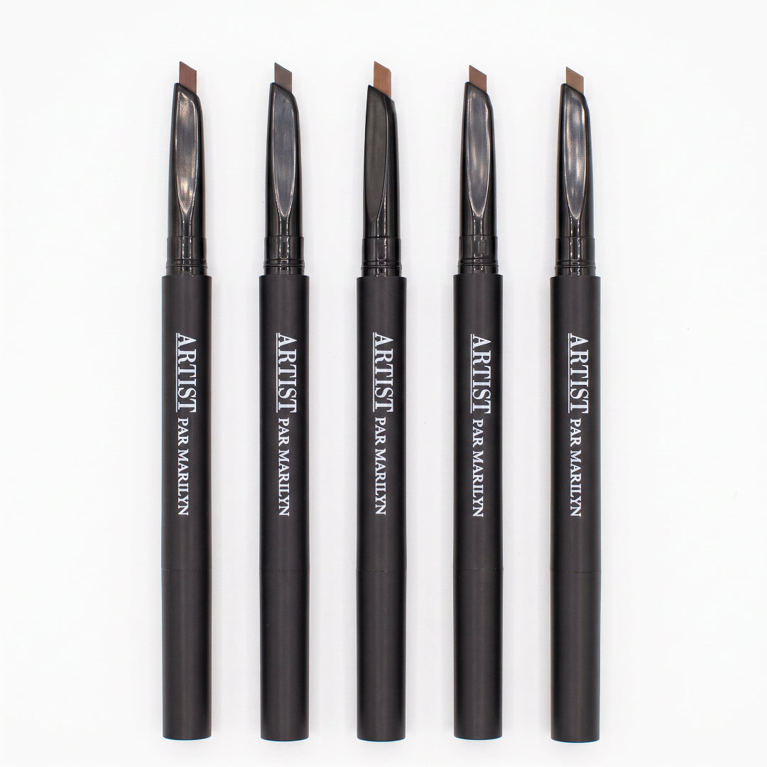 image des 5 couleurs de crayon à sourcils automatique