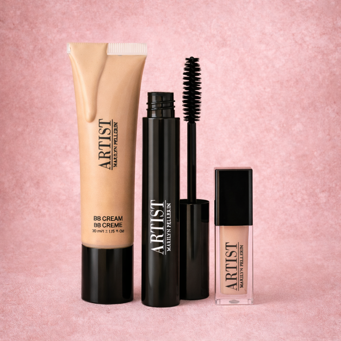 Image de la BB crème, le mascara et l'huile à lèvres