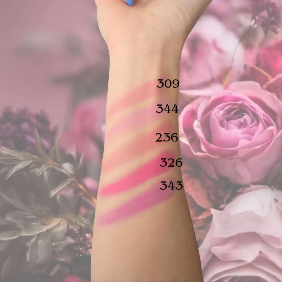 Échantillonnage de couleurs des fards à joues en poudre Mauve ARTIST