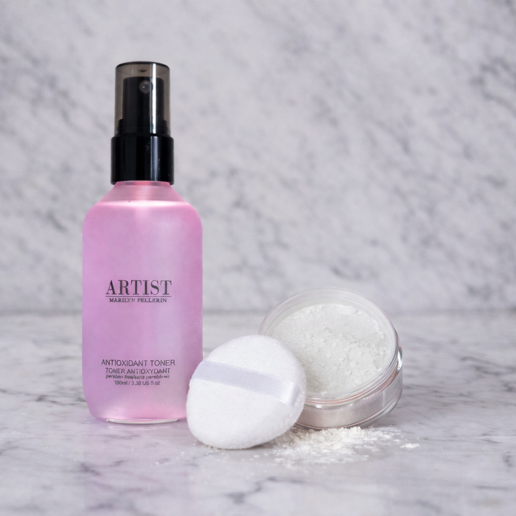 Image du fixatif et de la poudre libre