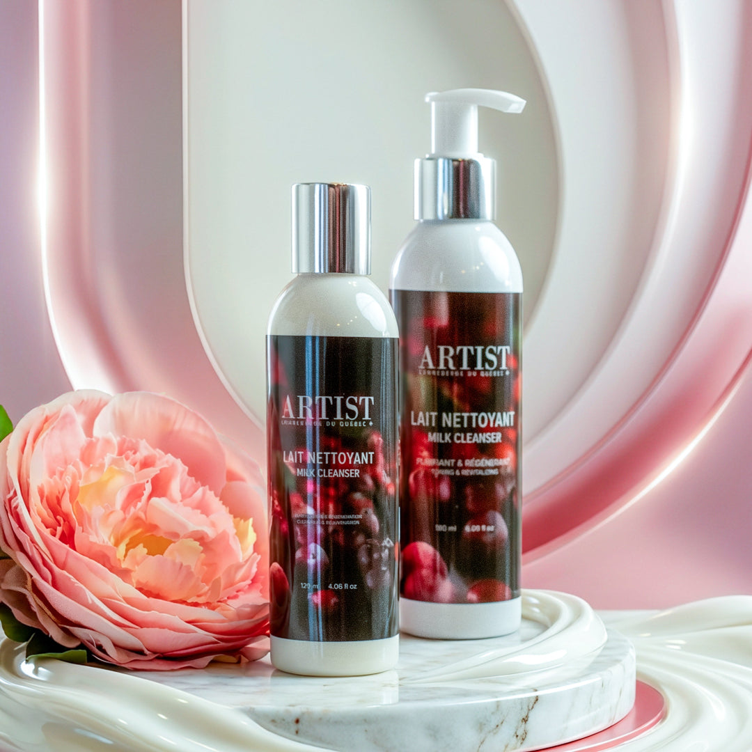 image des deux formats du lait nettoyant