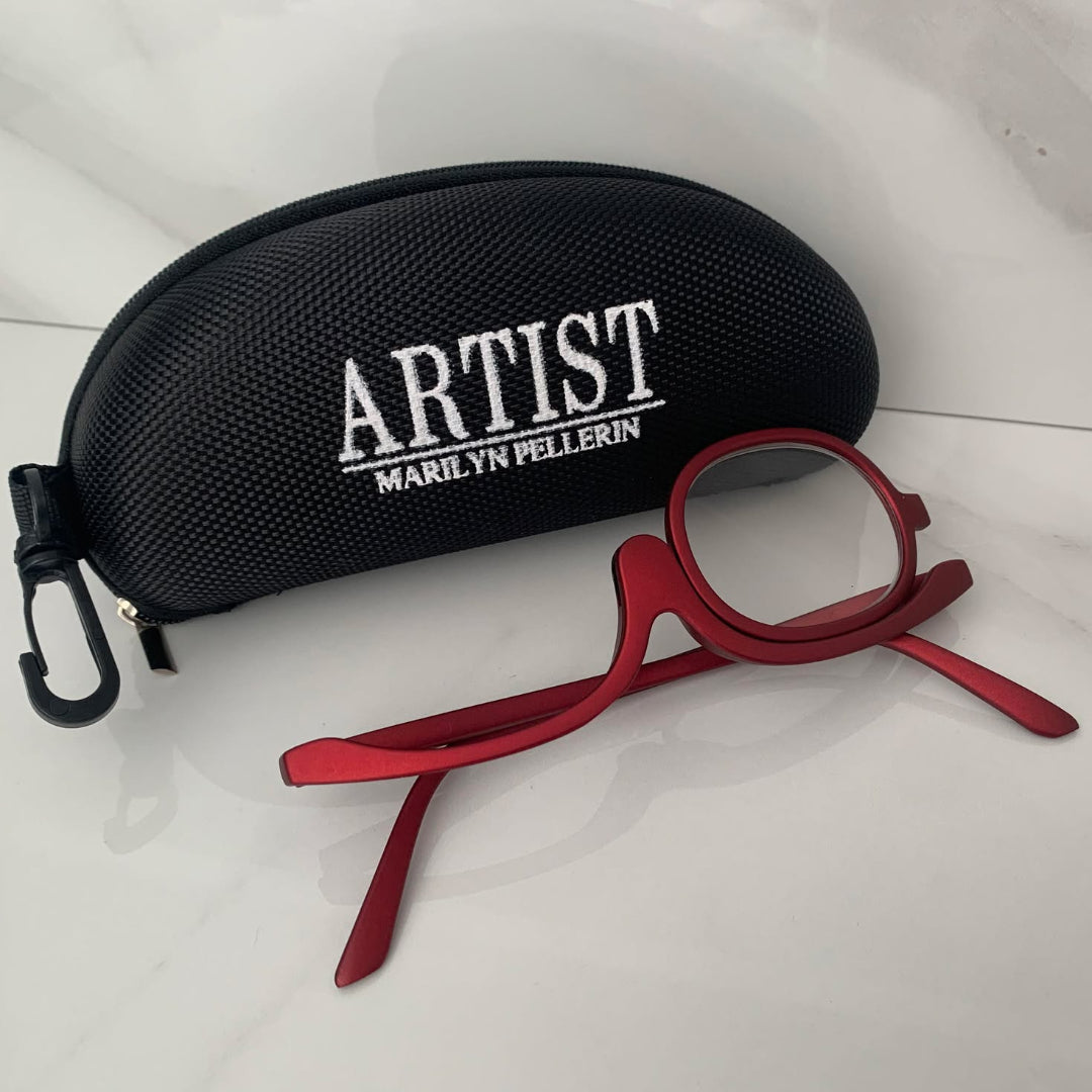 Lunettes De Maquillage Grossissantes 2X Avec Lentille Rotative - HD Pour Lecture, Artisanat, Travail De Précision - Léger Et Confortable