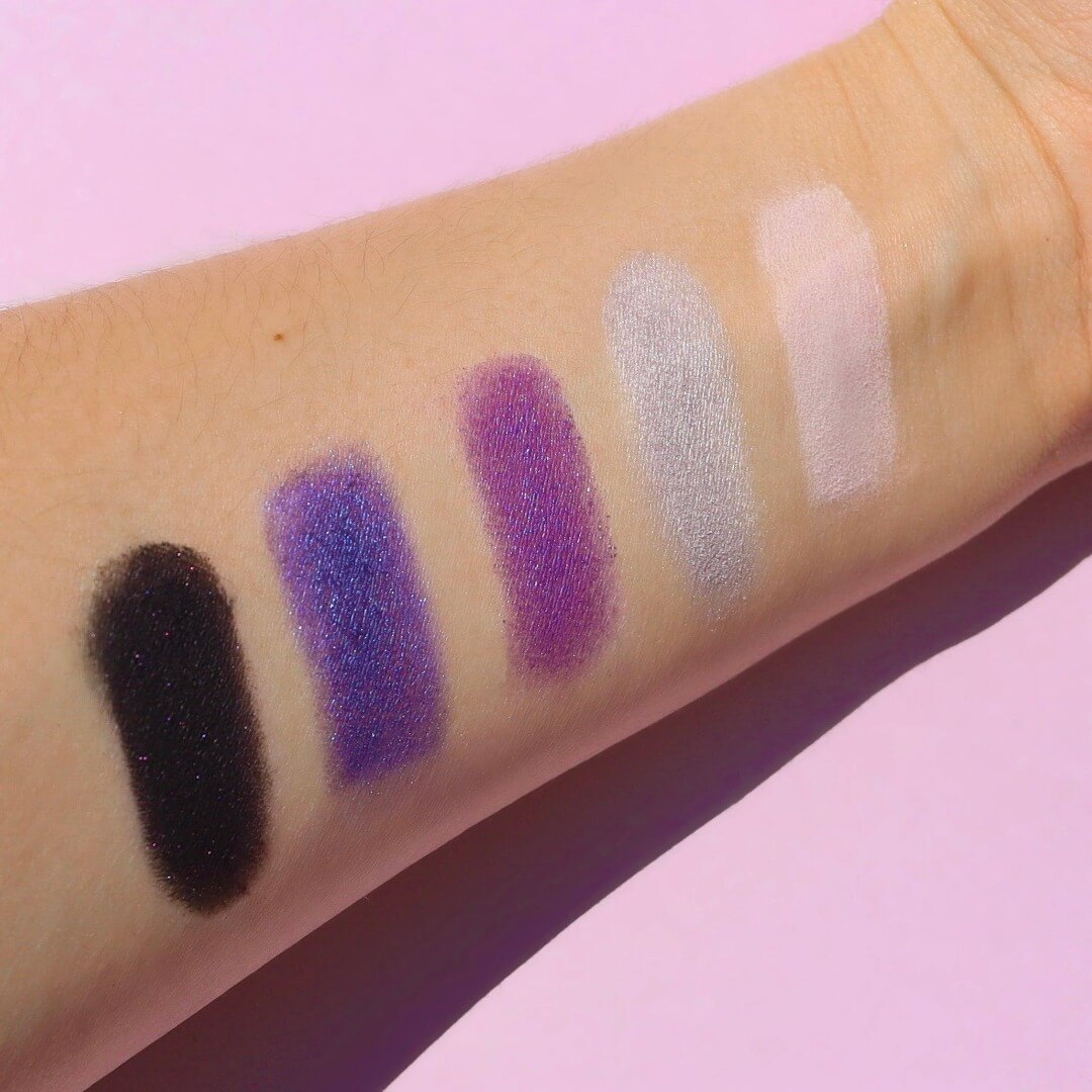 Image swatch des fards de la palette Ether