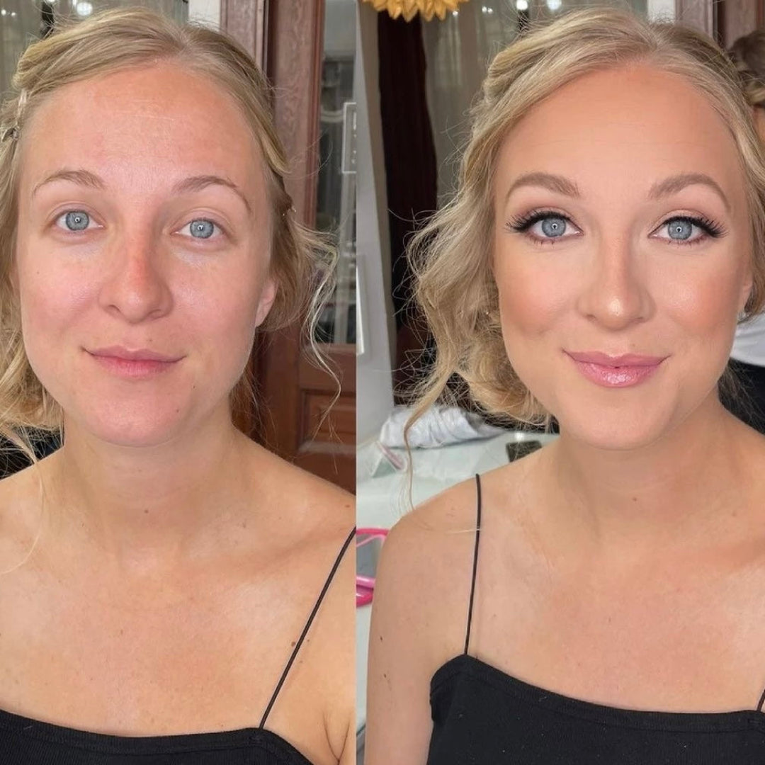 avant après avoir utilisé le fond de teint ARTIST