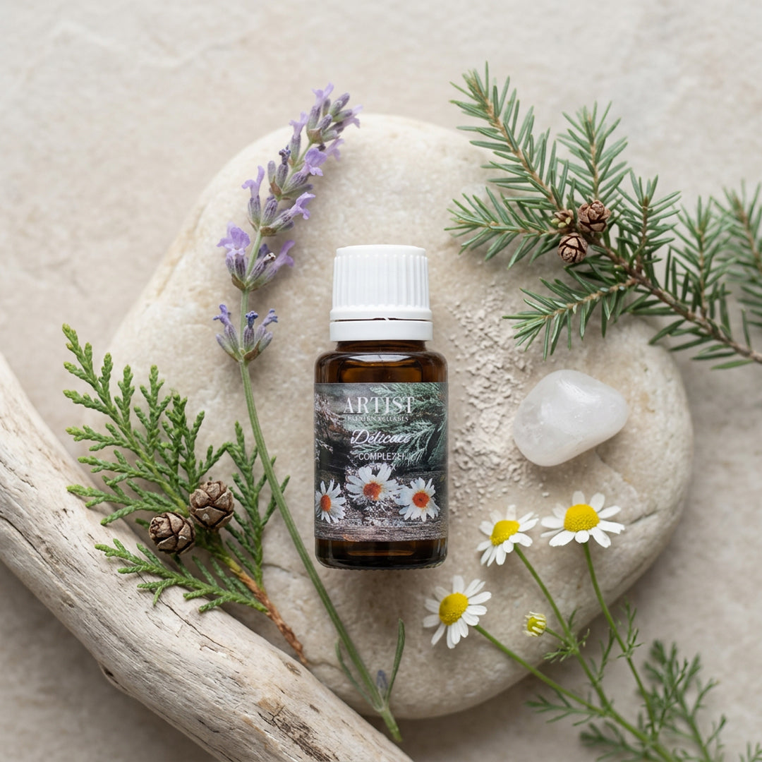 image de l'huile essentielle complexe delicate