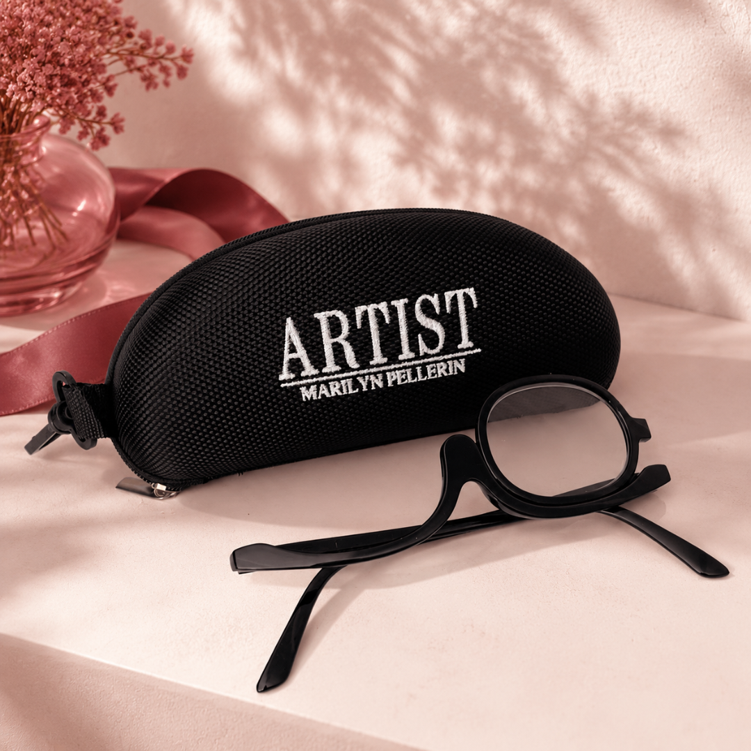image de la lunette de maquillage noie et son étui